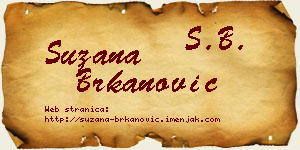 Suzana Brkanović vizit kartica